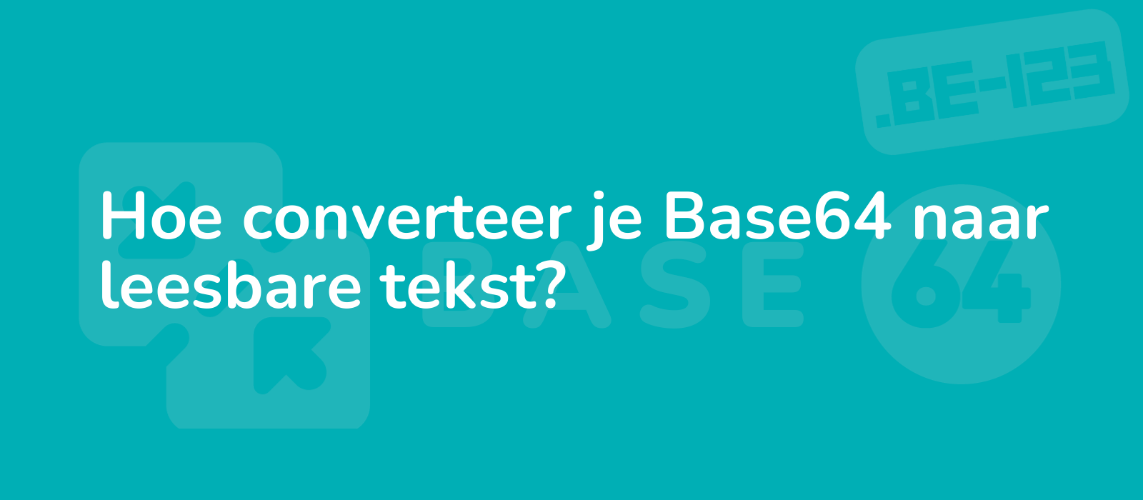 simple white background with base64 code overlaid in black text representing the process of converting base64 to readable text